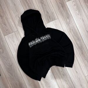 Los Angeles California Hoodie Black Embrodied Gothic Font Urban Edge Men’s M